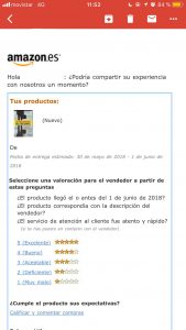 Encuesta de satisfacción Amazon